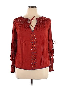 Red Carter Long Sleeve Blouse (view 1)