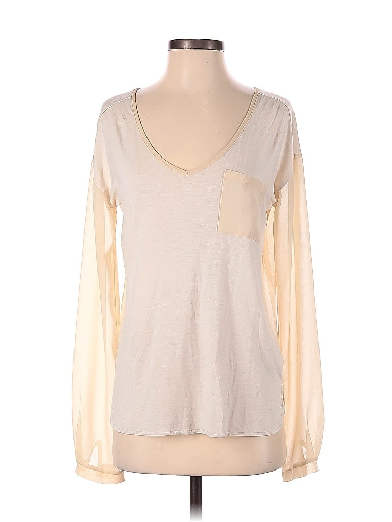 Covet Ivory Long Sleeve Top Size S - photo 1