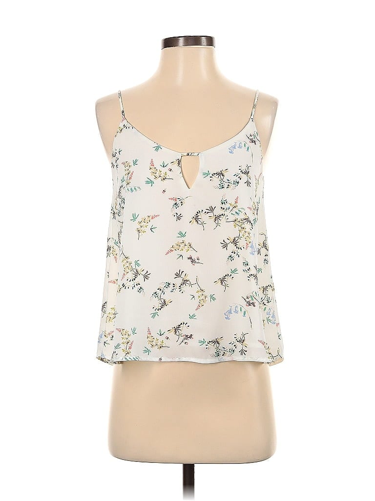 Pre-owned Lush Sleeveless Blouse In White