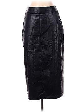 Parallel Faux Leather Skirt (view 1)