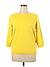 Lands' End 100% Cotton Yellow Pullover Sweater Size XL - photo 1