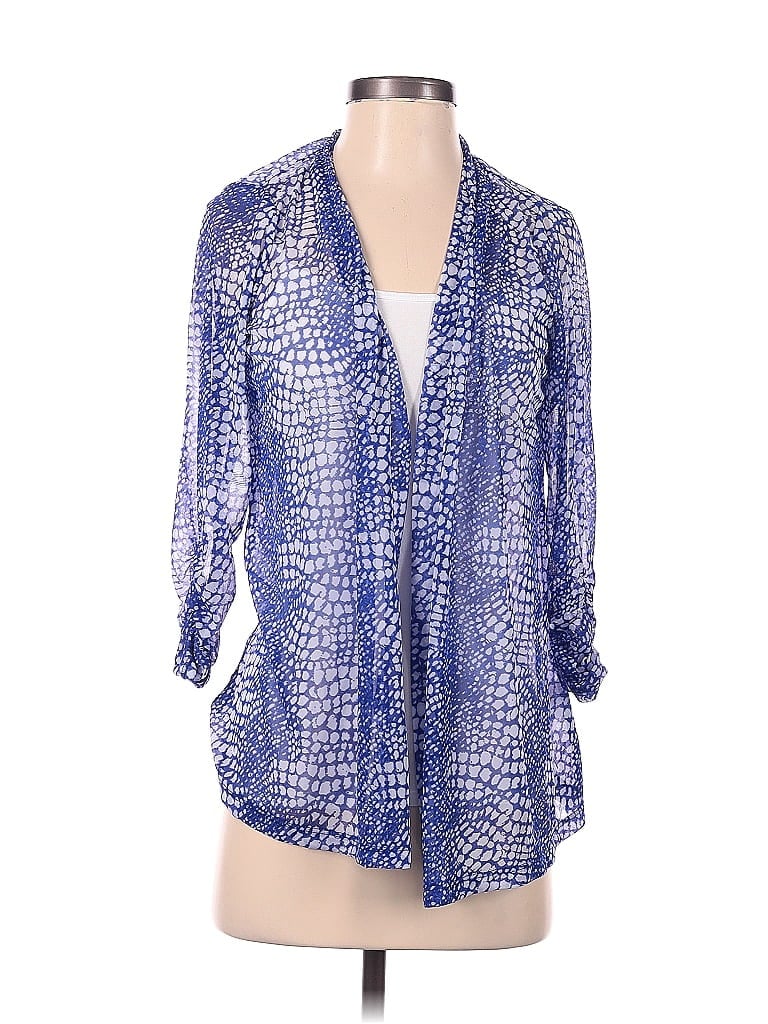 SUSAN GRAVER Pre-owned 3/4 Sleeve Blouse In Blue