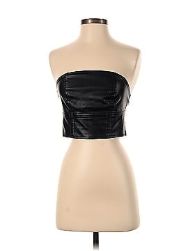 Shein Faux Leather Top (view 1)