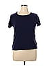 Anne Klein Sport Blue Short Sleeve T-Shirt Size XL - photo 1