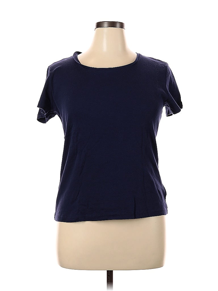 Anne Klein Sport Blue Short Sleeve T-Shirt Size XL - photo 1