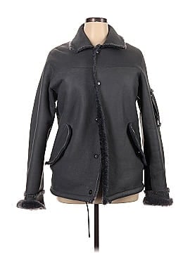 Coach Sherpa Lined Leather Jacket (view 1)