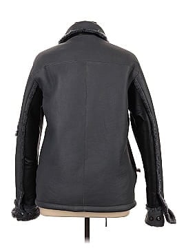Coach Sherpa Lined Leather Jacket (view 2)
