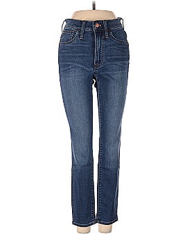 Madewell Petite 10" High-Rise Roadtripper Supersoft Jeans in Playford Wash (view 1)