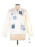Alfred Dunner Graphic Paint Splatter Print White Jacket Size 16 (Petite ...