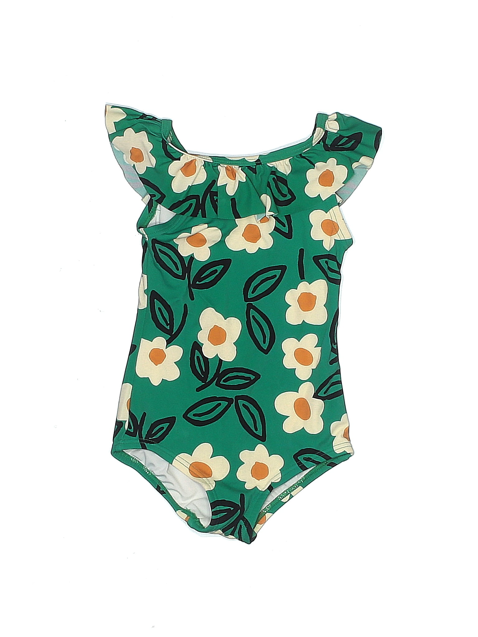 Hanna Andersson Floral Motif Floral Batik Tropical Green One Piece ...
