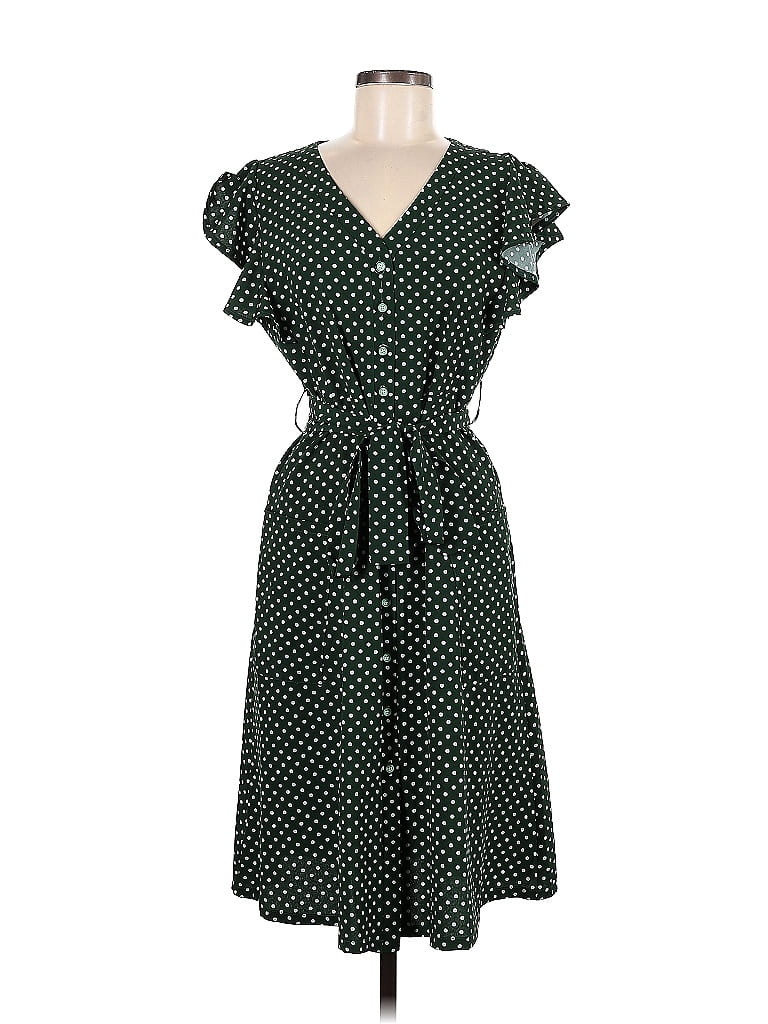 Unbranded Polka Dots Green Casual Dress Size M - photo 1