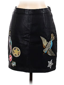 Sunset & Spring Faux Leather Skirt (view 2)