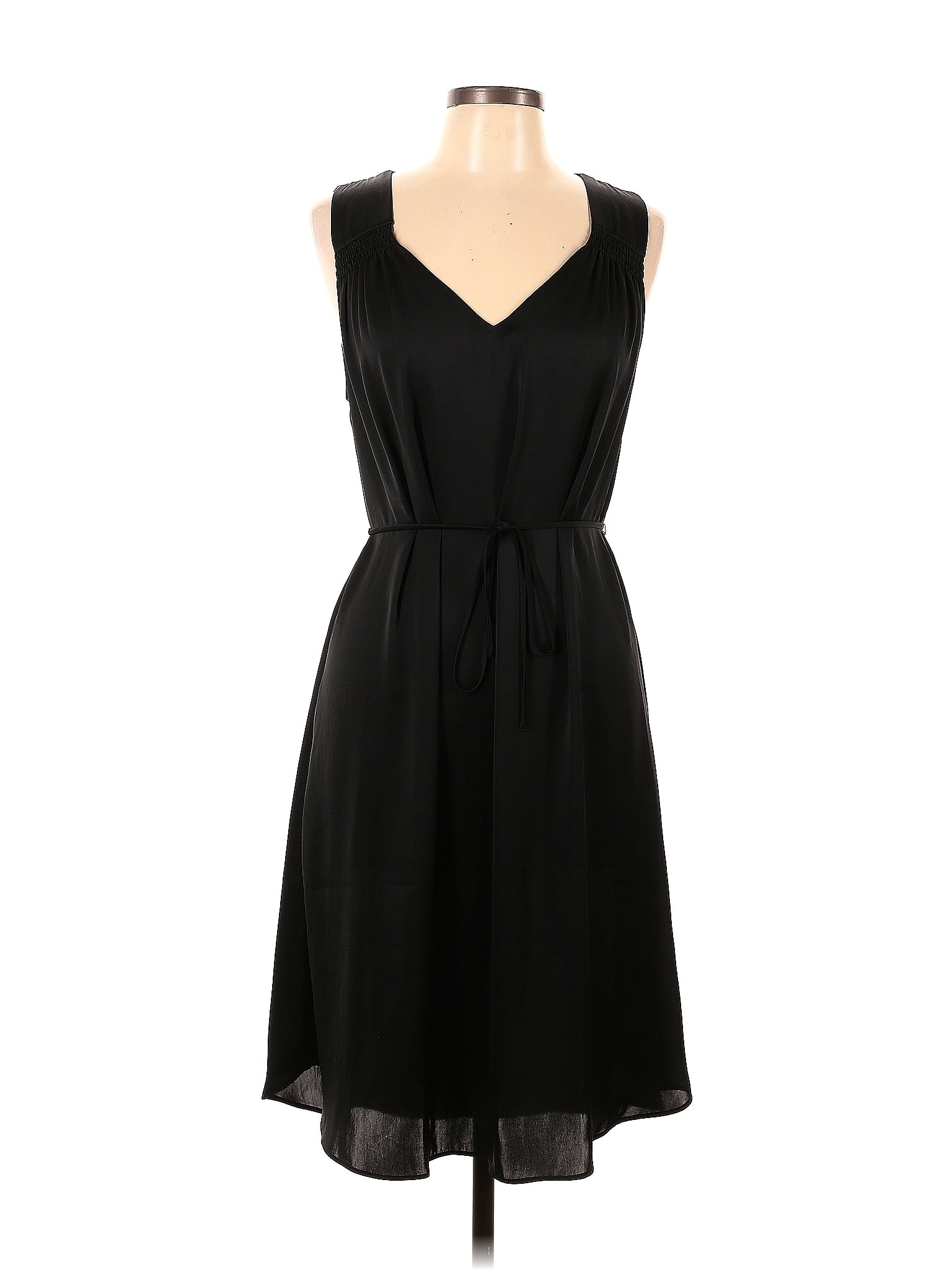 Margaret O'Leary 100% Polyester Solid Black Casual Dress Size L - 79% ...