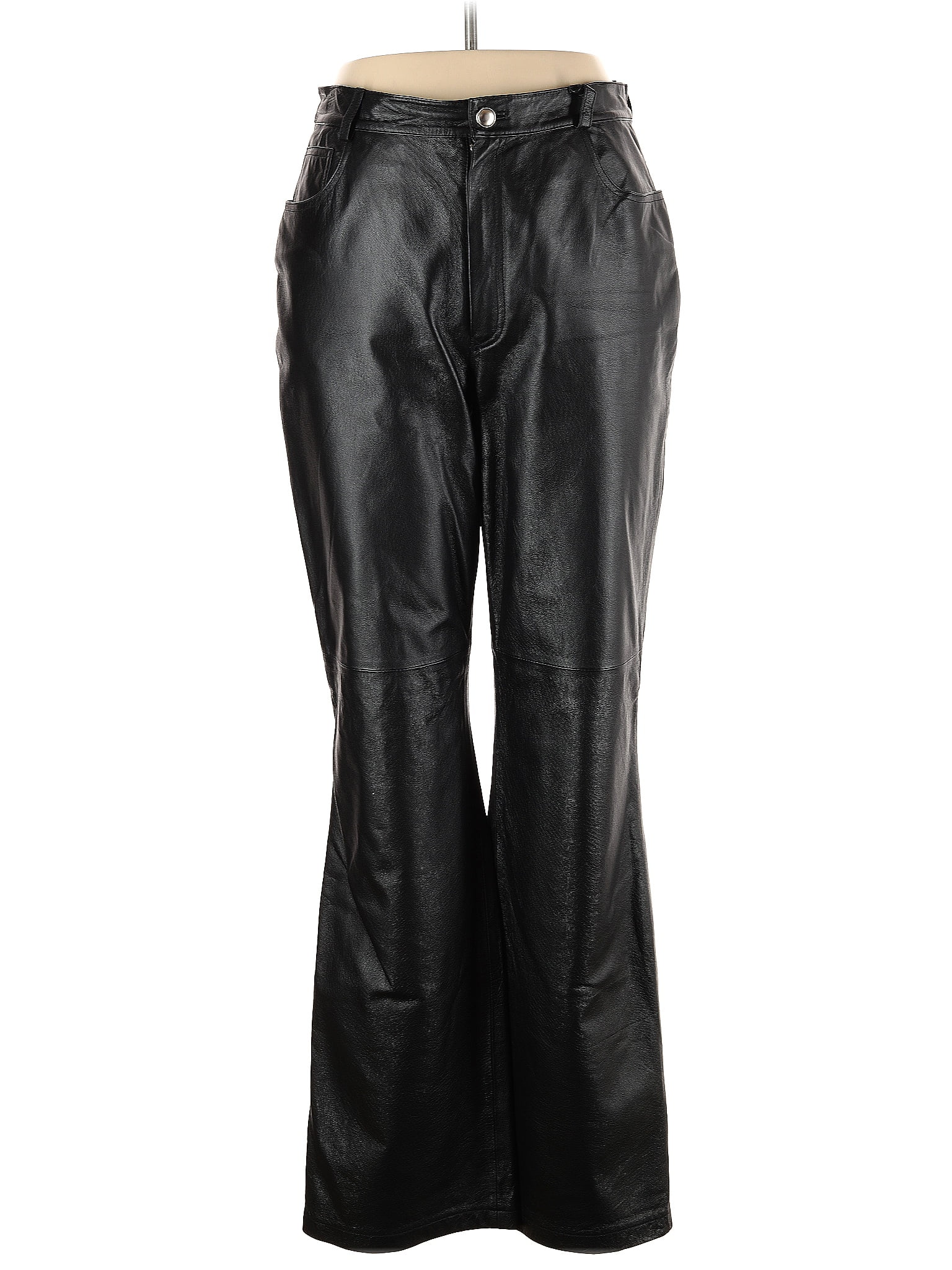 Newport News 100% Leather Black Leather Pants Size 14 (Tall) - 77% off ...