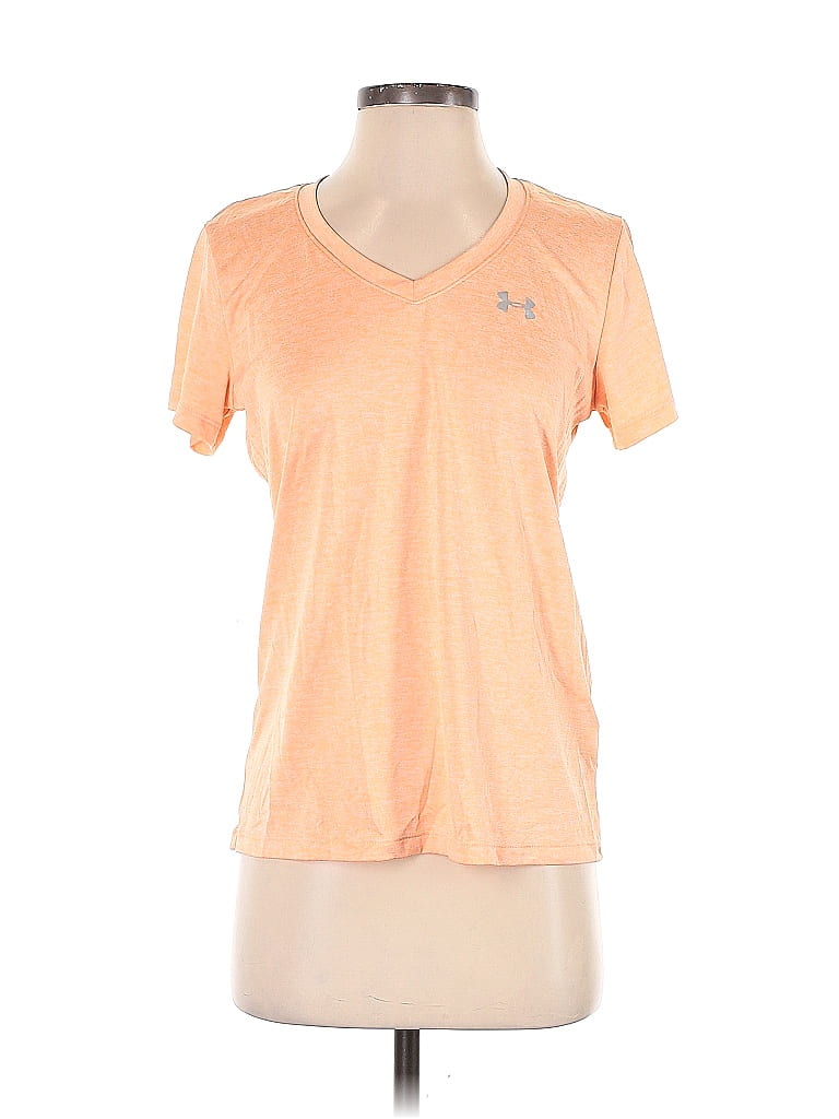 Under Armour 100% Polyester Orange Active T-Shirt Size S - photo 1