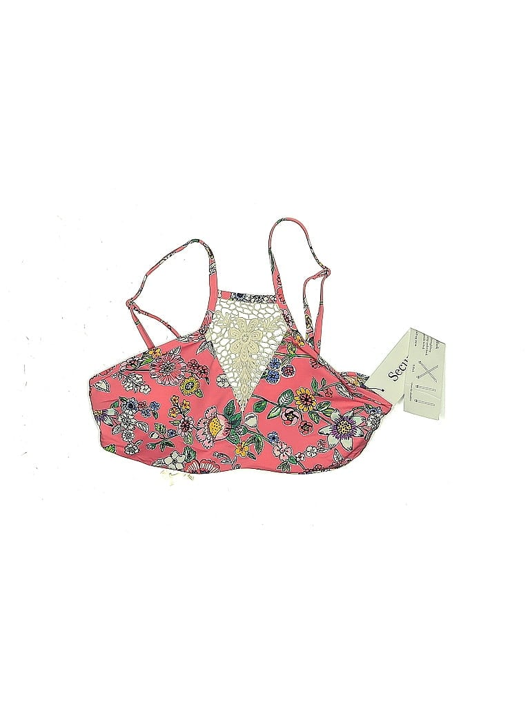 Vera Bradley Floral Motif Floral Batik Red Swimsuit Top Size 8 - photo 1