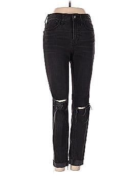 Madewell 9" Mid-Rise Skinny Jeans in Black Sea (view 1)