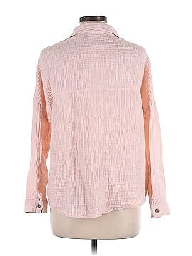 Unbranded 3/4 Sleeve Button-Down Shirt (view 2)