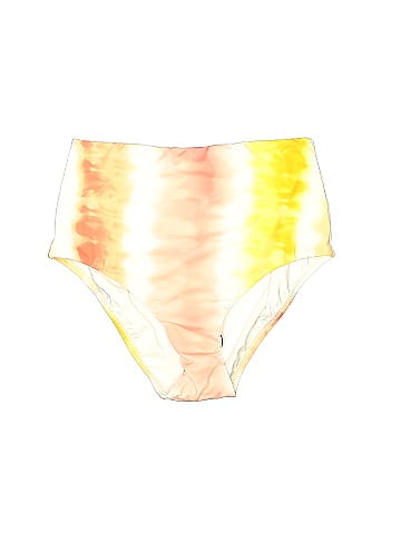 Sanctuary Acid Wash Print Ombre Tie dye Yellow Swimsuit Bottoms