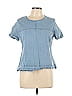 Castro Blue Short Sleeve Top Size 10 - photo 1