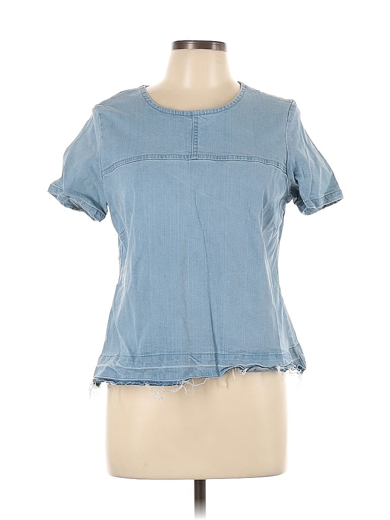 Castro Blue Short Sleeve Top Size 10 - photo 1