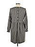 Ann Taylor LOFT Houndstooth Marled Checkered-gingham Grid Plaid Tweed Chevron-herringbone Gray Casual Dress Size S (Petite) - photo 2
