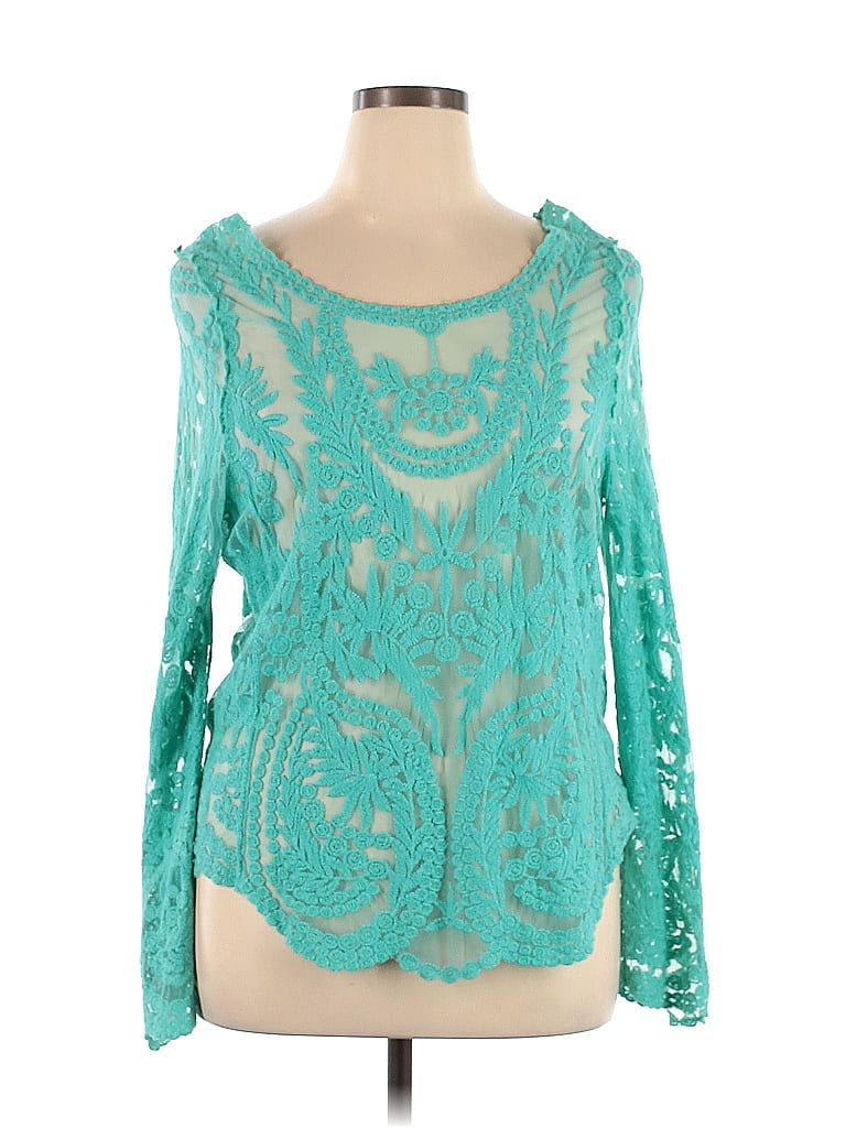 Simply Couture Teal Long Sleeve Top Size XL (Estimated) - photo 1