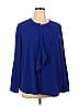 Vince Camuto Blue Long Sleeve Blouse Size XL - photo 1