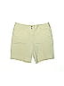 White House Black Market Yellow Khaki Shorts Size 8 - photo 1