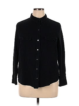 Violeta by Mango Long Sleeve Button-Down Shirt (view 1)