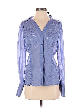 DKNY Jeans Long Sleeve Silk Top (view 1)