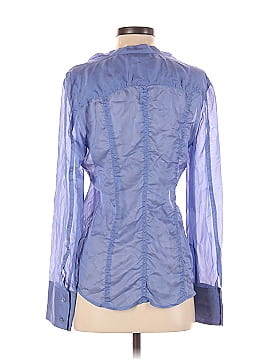 DKNY Jeans Long Sleeve Silk Top (view 2)