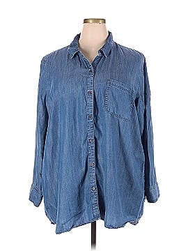 Joan Vass Long Sleeve Button-Down Shirt (view 1)