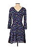 Gap 100% Rayon Floral Motif Floral Blue Casual Dress Size 2 - photo 2