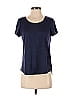 PURE 100% Linen Blue Short Sleeve T-Shirt Size 2 - photo 1