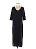 Purejill Solid Black Casual Dress Size M - photo 1