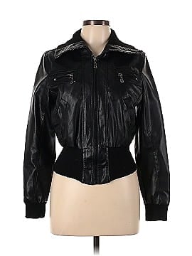 Miley Cyrus & Max Azria Faux Leather Jacket (view 1)