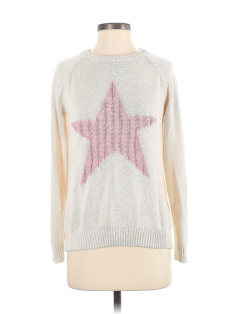Mak Sweaters Stars Silver Pullover Sweater Size S - photo 1