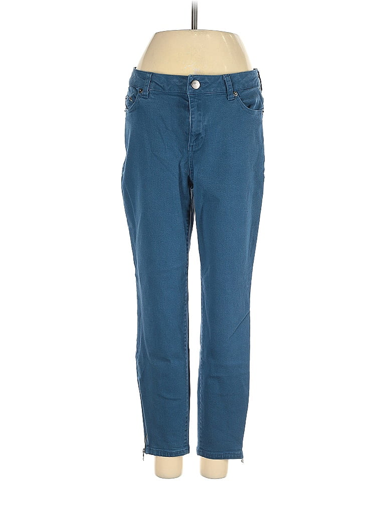 LOGO by Lori Goldstein Blue Jeans Size 4 (petite) - photo 1
