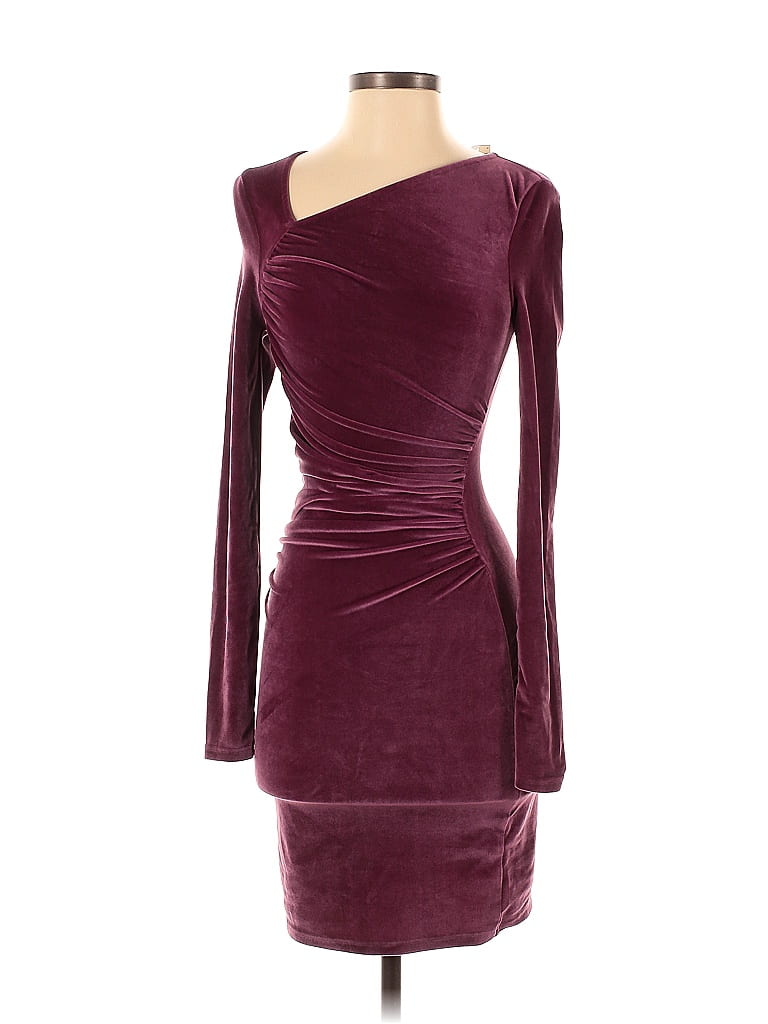 Abercrombie & Fitch Solid Burgundy Cocktail Dress Size XXS (Tall) - photo 1