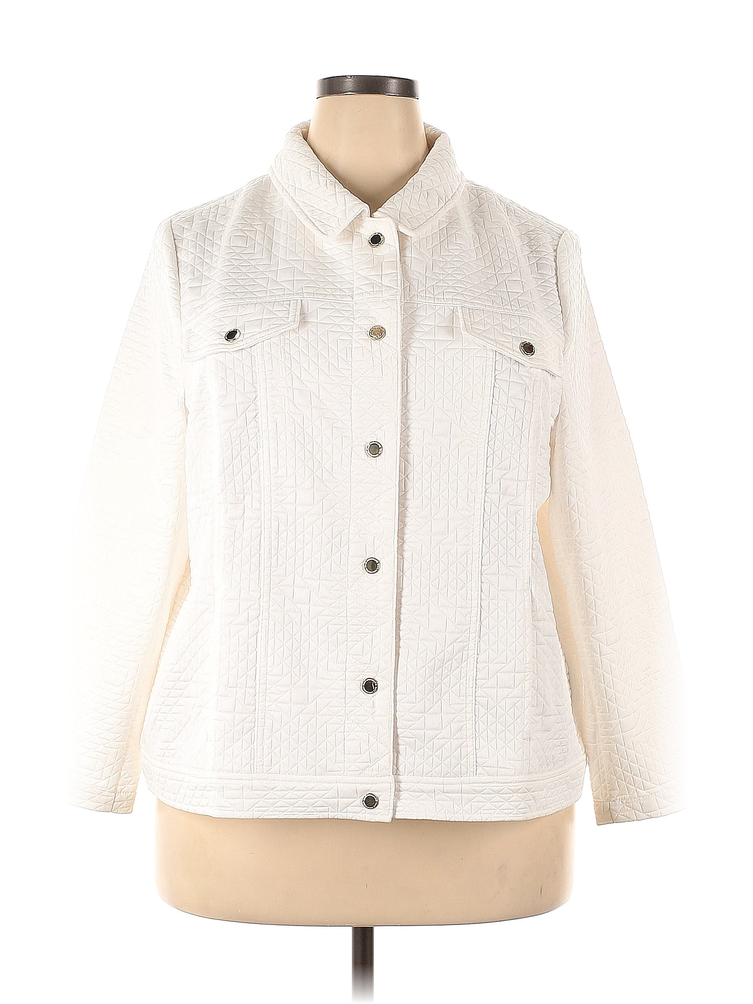 Isaac Mizrahi LIVE! Ivory Jacket Size 2X (Plus) - 67% off | ThredUp