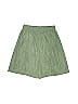 Zara 100% Polyester Jacquard Solid Tortoise Brocade Green Shorts Size S - photo 1
