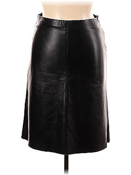 Andrew Marc Faux Leather Skirt (view 2)