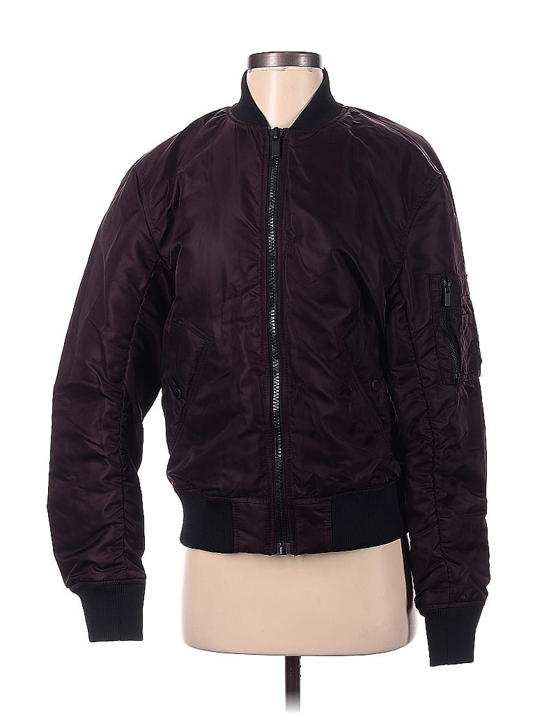 H&M 100% Polyamide Burgundy Jacket Size XS - photo 1