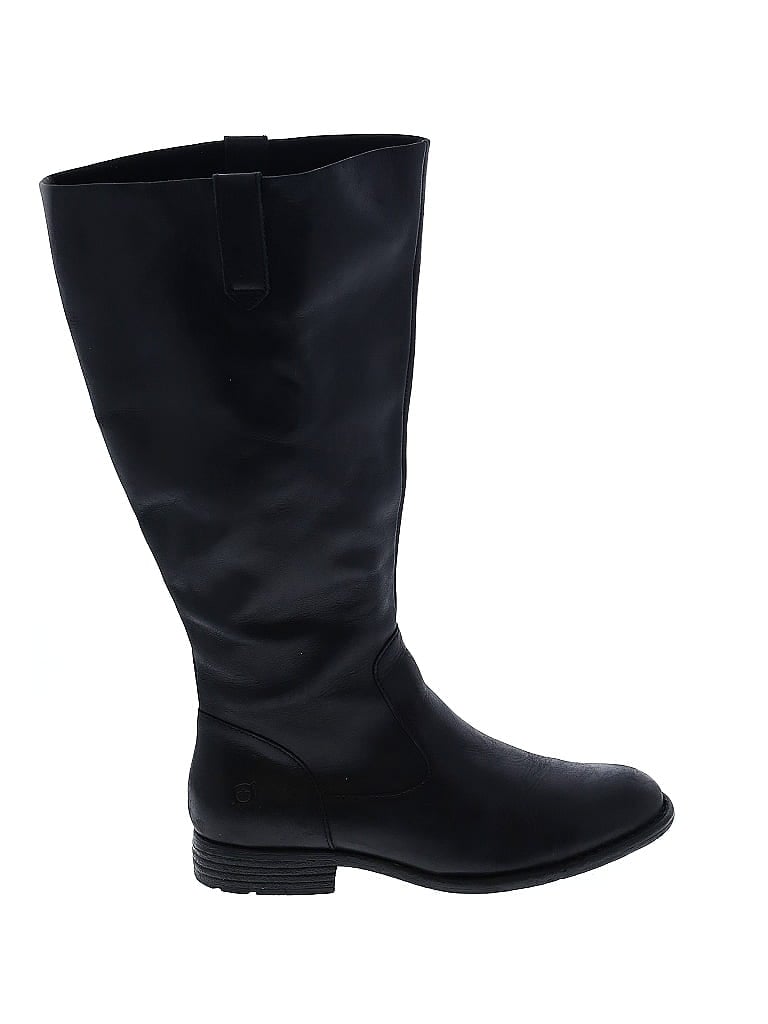 Born 100% Leather Black Boots Size 9 1/2 - photo 1