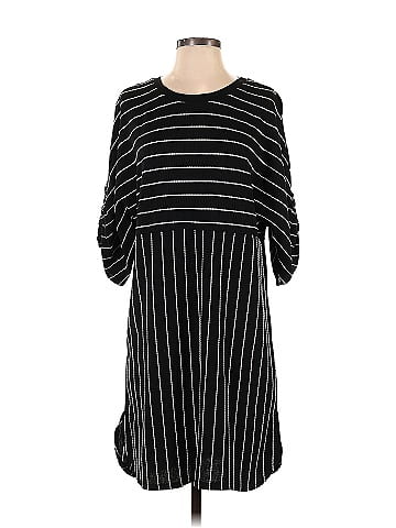 Max Studio Stripes Black Casual Dress Size S - 73% off | ThredUp