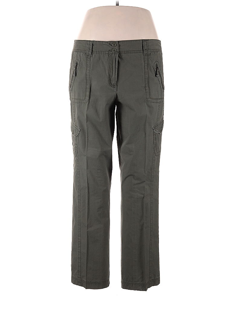 Dalia Collection 100% Cotton Gray Cargo Pants Size 14 - 60% off | ThredUp