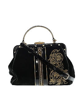Versace Suede Embroidered Satchel (view 1)