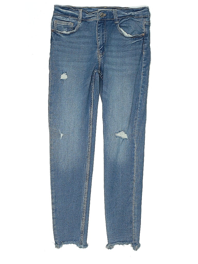 Zara Tortoise Hearts Blue Jeans Size 11 - 12 - photo 1