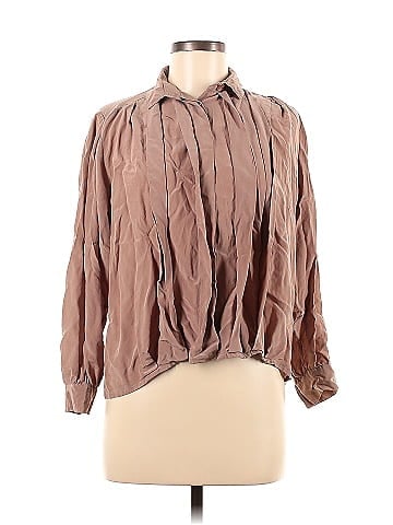 Jordan Long Sleeve Silk Top (view 1)